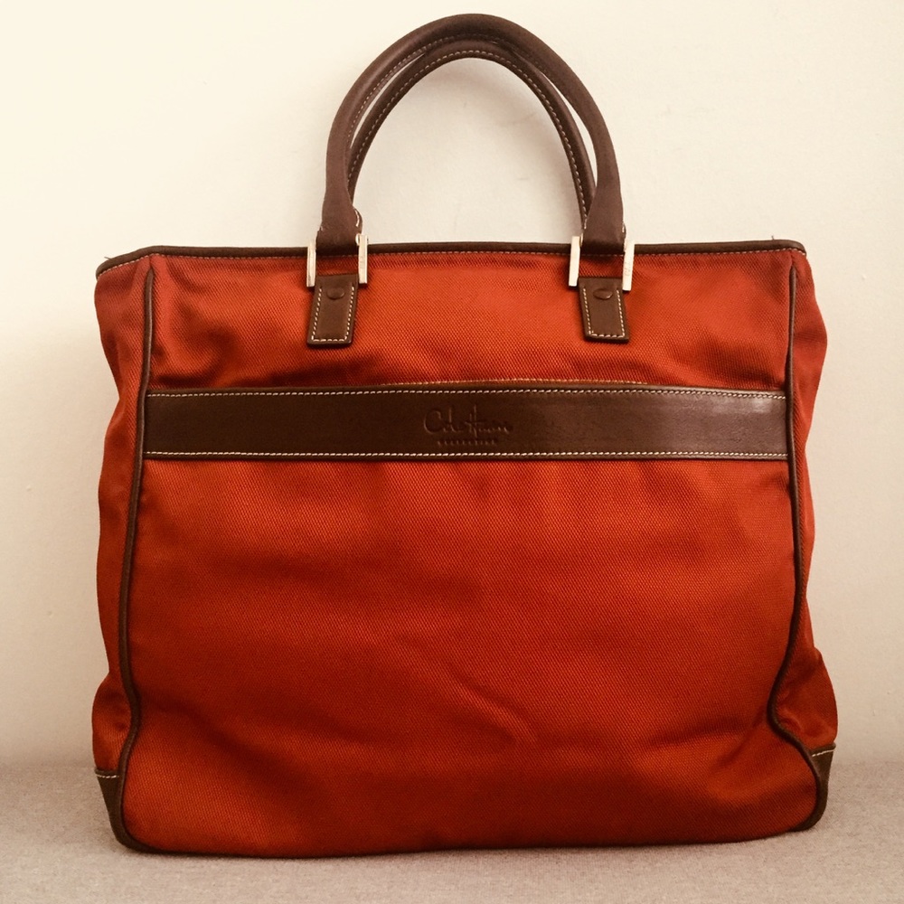 Cole Haan Canvas Leather Travel Bag Unisex